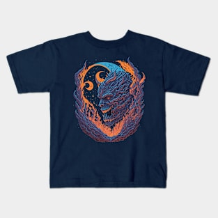 The Devil at Night Time Lightings Kids T-Shirt